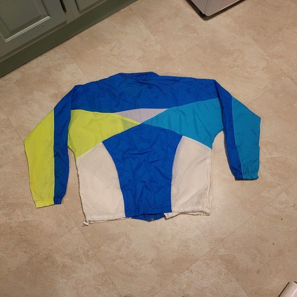 VTG Nike Y2K Mens Size L Large Silver Tag Colorblock Retro Windbreaker Jacket - Picture 11 of 12